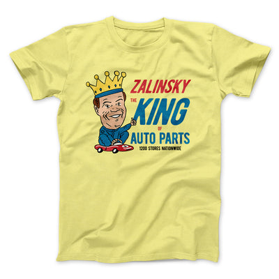Zalinsky Auto Parts Funny Movie Men/Unisex T-Shirt Maize Yellow | Funny Shirt from Famous In Real Life