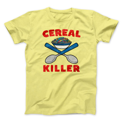 Cereal Killer Men/Unisex T-Shirt Yellow | Funny Shirt from Famous In Real Life