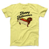 Happy Hallowiener Men/Unisex T-Shirt Yellow | Funny Shirt from Famous In Real Life