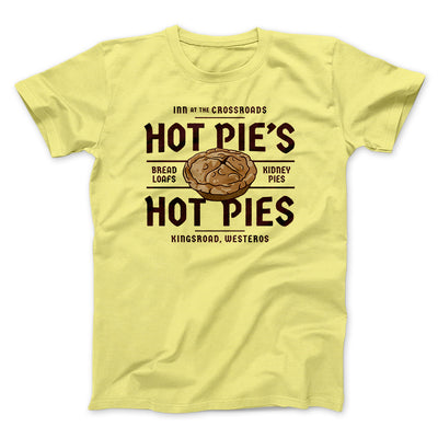 Hot Pie's Hot Pies Men/Unisex T-Shirt Maize Yellow | Funny Shirt from Famous In Real Life