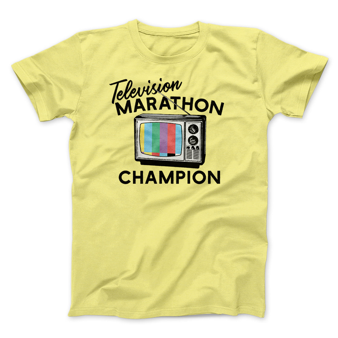 Television Marathon Champion Funny Movie Men/Unisex T-Shirt | Funny Shirt from Famous In Real Life