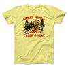 Great Minds Think A Hike Men/Unisex T-Shirt Maize Yellow | Funny Shirt from Famous In Real Life