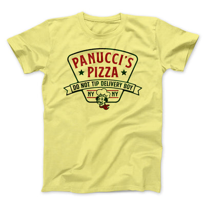 Panucci's Pizza Men/Unisex T-Shirt Maize Yellow | Funny Shirt from Famous In Real Life