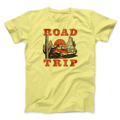 Road Trip Men/Unisex T-Shirt Maize Yellow | Funny Shirt from Famous In Real Life