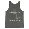 Draw a Door Men/Unisex Tank Top Deep Heather | Funny Shirt from Famous In Real Life