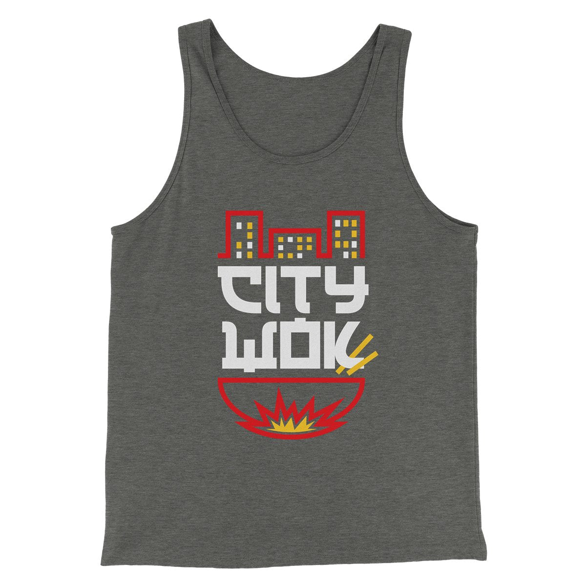 City Wok Men/Unisex Tank Top | Funny Shirt from Famous In Real Life