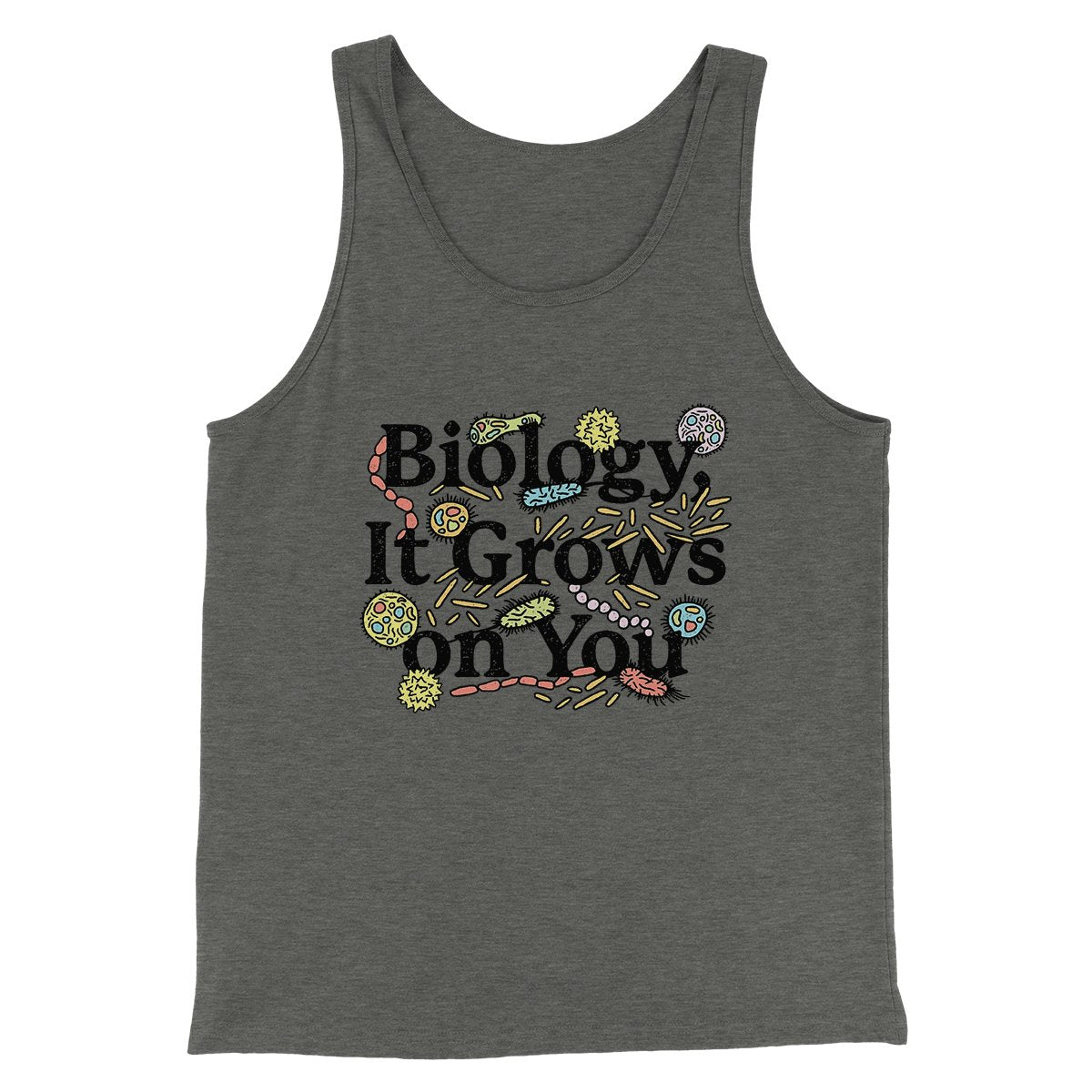 Biology: It Grows On You Men/Unisex Tank Deep Heather | Funny Shirt from Famous In Real Life