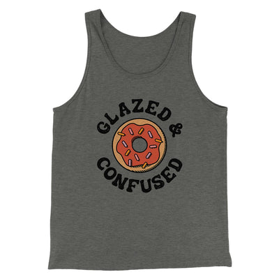 Glazed & Confused Men/Unisex Tank Deep Heather | Funny Shirt from Famous In Real Life