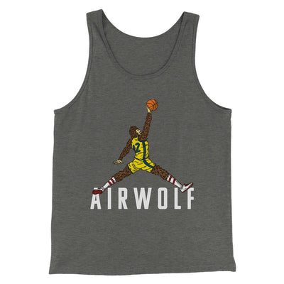 Air Wolf Funny Movie Men/Unisex Tank Top Deep Heather | Funny Shirt from Famous In Real Life