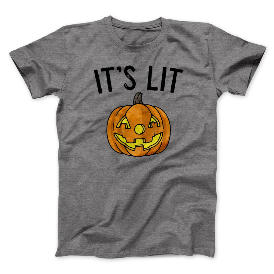 It's Lit Jack-O-Lantern Men/Unisex T-Shirt Deep Heather | Funny Shirt from Famous In Real Life