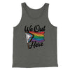 We Out Here Men/Unisex Tank Deep Heather | Funny Shirt from Famous In Real Life