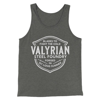 The Valyrian Steel Foundry Men/Unisex Tank Top Deep Heather | Funny Shirt from Famous In Real Life