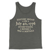History began on July 4th, 1776 Men/Unisex Tank Top Deep Heather | Funny Shirt from Famous In Real Life