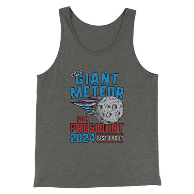 Giant Meteor 2024 Men/Unisex Tank Top Deep Heather | Funny Shirt from Famous In Real Life