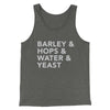 Barley & Hops & Water & Yeast Men/Unisex Tank Top Deep Heather | Funny Shirt from Famous In Real Life