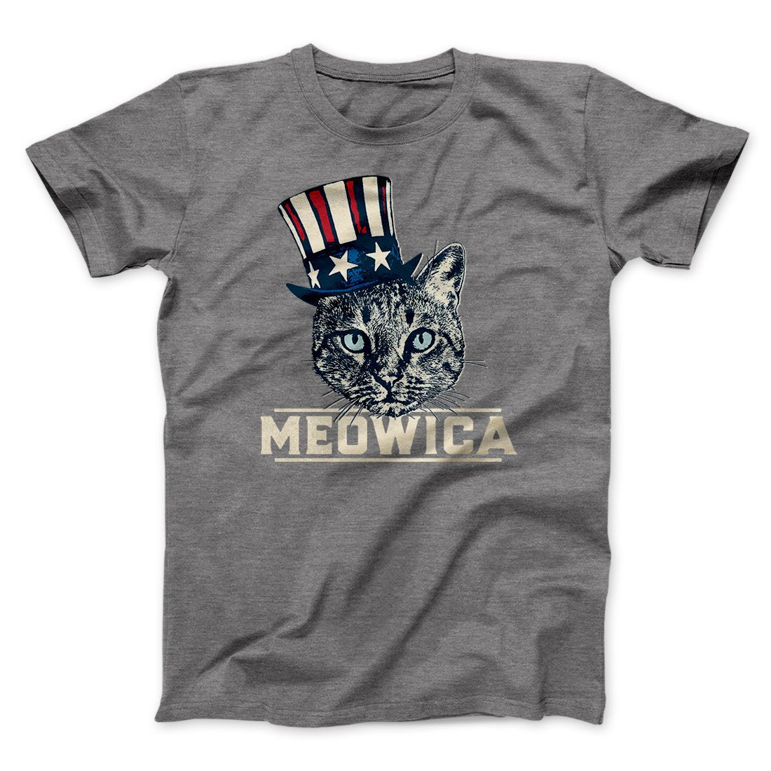 Meowica Men/Unisex T-Shirt Deep Heather | Funny Shirt from Famous In Real Life