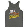 Trick Or Treat Yourself Men/Unisex Tank Top Deep Heather | Funny Shirt from Famous In Real Life