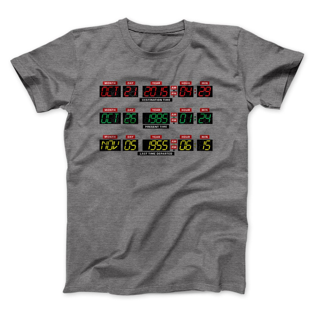 Time Machine Dashboard Funny Movie Men/Unisex T-Shirt Deep Heather | Funny Shirt from Famous In Real Life