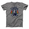 I Love Purrades Men/Unisex T-Shirt Deep Heather | Funny Shirt from Famous In Real Life