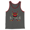 Sunnyvale Shithawks Men/Unisex Tank Top Deep Heather/Red | Funny Shirt from Famous In Real Life