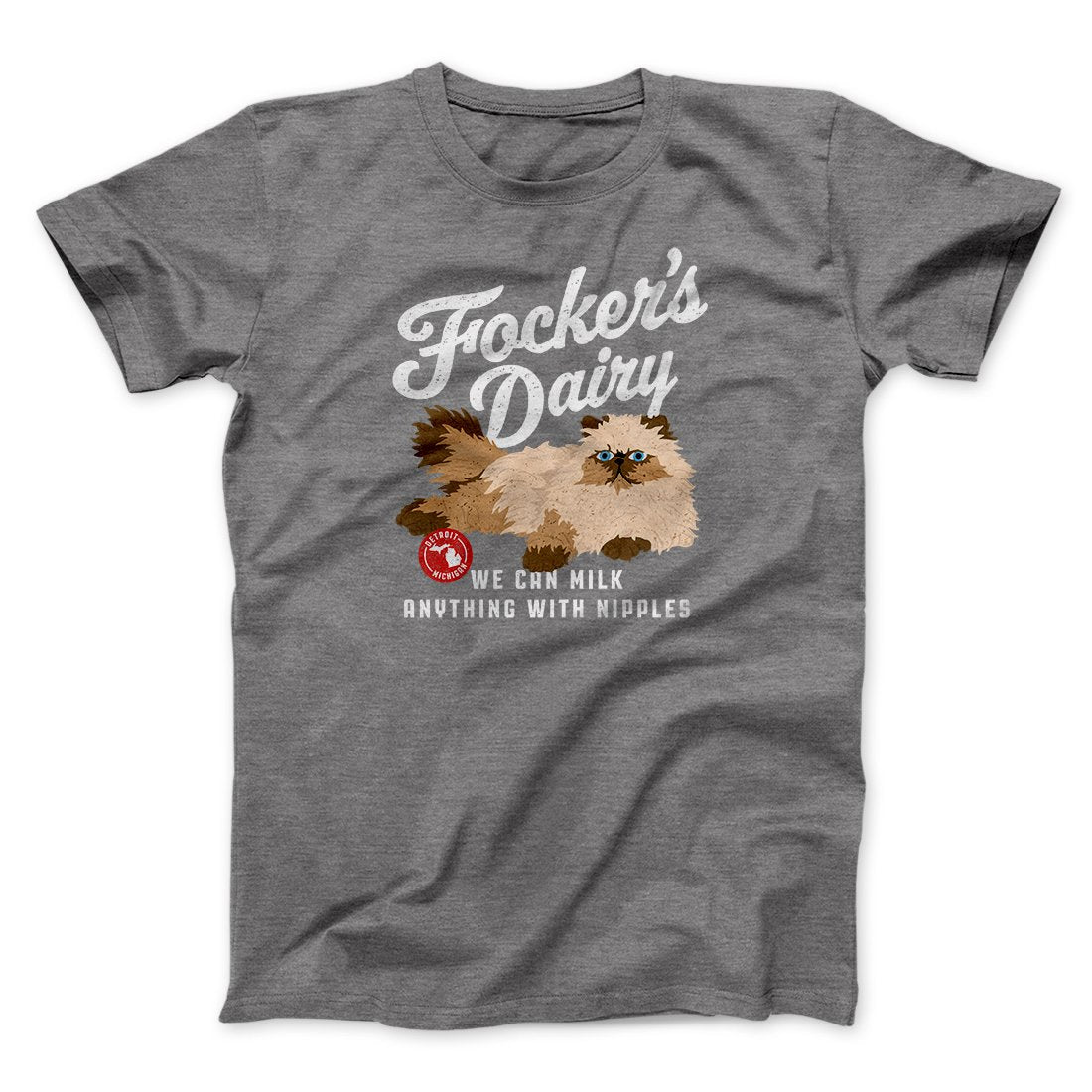 Focker's Dairy Funny Movie Men/Unisex T-Shirt Deep Heather | Funny Shirt from Famous In Real Life