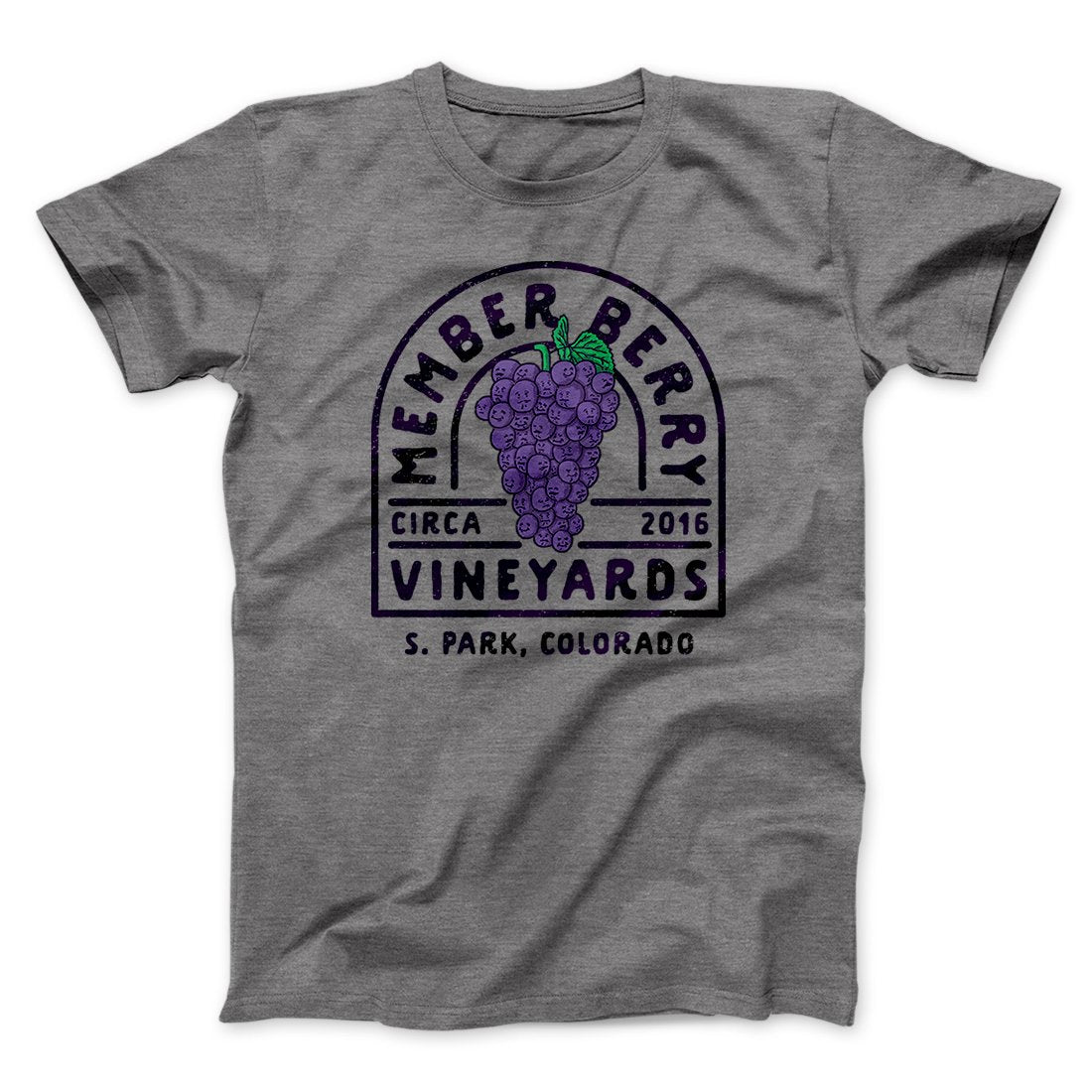 Member Berry Vineyards Men/Unisex T-Shirt Deep Heather | Funny Shirt from Famous In Real Life