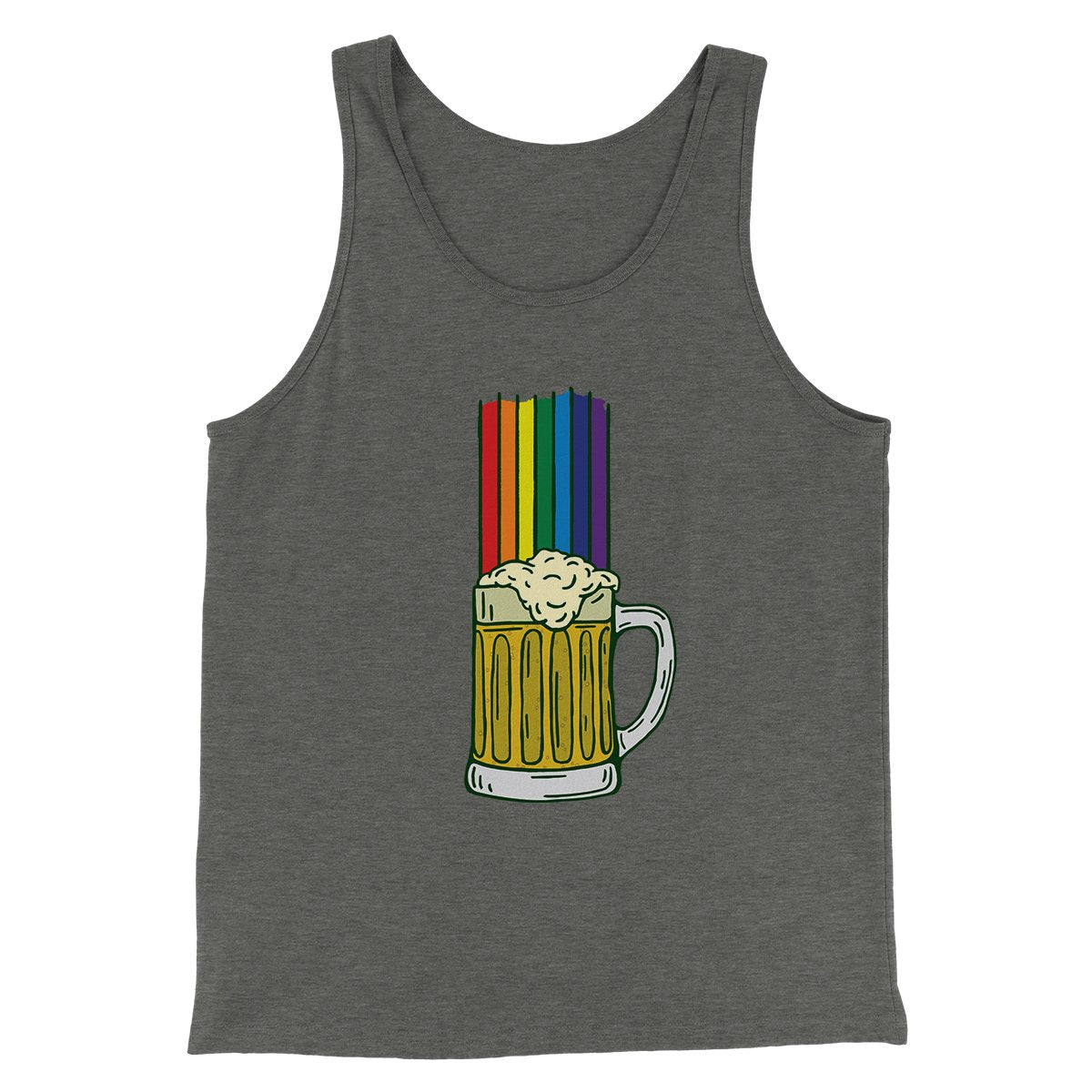 Beer Rainbow Men/Unisex Tank Top | Funny Shirt from Famous In Real Life