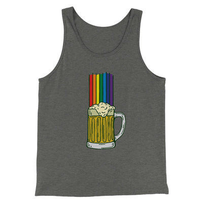 Beer Rainbow Men/Unisex Tank Top Deep Heather | Funny Shirt from Famous In Real Life