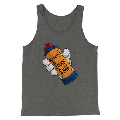 Michael's Secret Stuff Funny Movie Men/Unisex Tank Top Deep Heather | Funny Shirt from Famous In Real Life