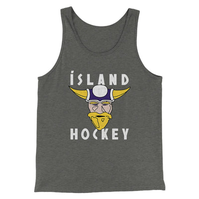 Iceland Hockey Men/Unisex Tank Deep Heather | Funny Shirt from Famous In Real Life