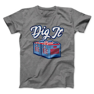 Dig It - Record Crate Men/Unisex T-Shirt Deep Heather | Funny Shirt from Famous In Real Life