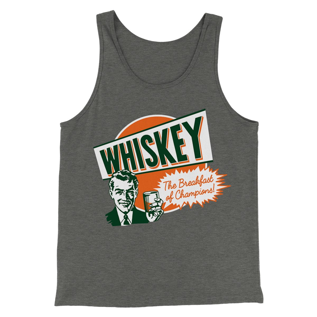 Whiskey - Breakfast of Champions Men/Unisex Tank Top | Funny Shirt from Famous In Real Life