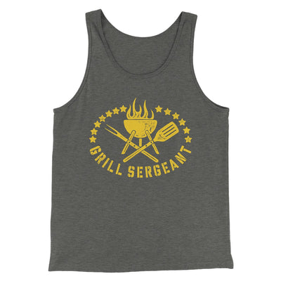 Grill Sergeant Men/Unisex Tank Top Deep Heather | Funny Shirt from Famous In Real Life