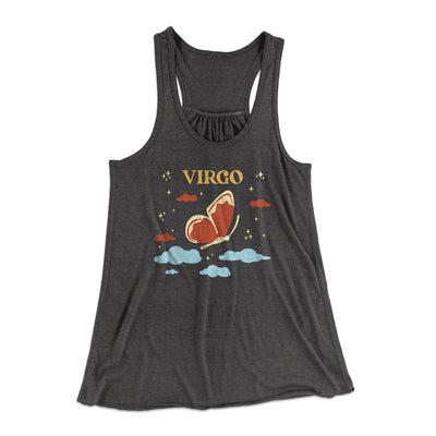 Virgo Women's Flowey Tank Top Dark Grey Heather | Funny Shirt from Famous In Real Life