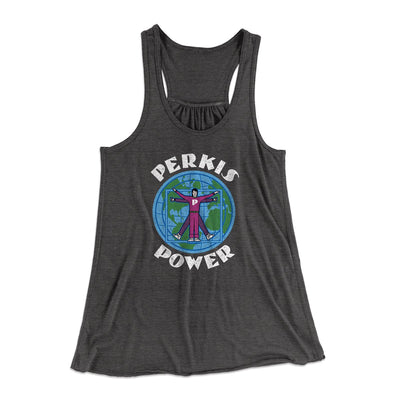 Perkis Power Women's Flowey Tank Top Dark Grey Heather | Funny Shirt from Famous In Real Life