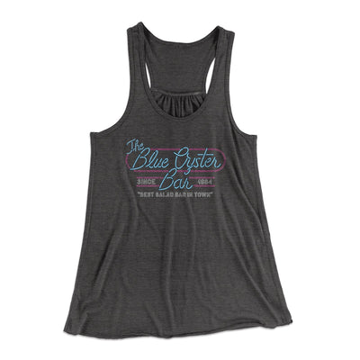 Blue Oyster Bar Women's Flowey Tank Top Dark Grey Heather | Funny Shirt from Famous In Real Life