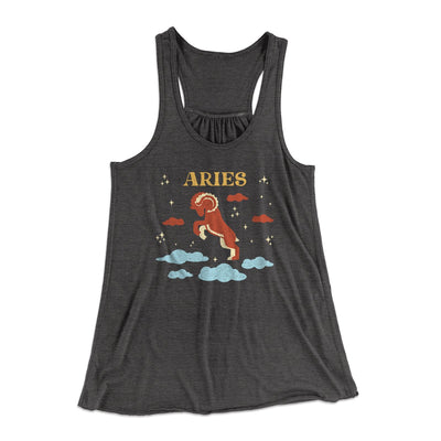 Aries Women's Flowey Tank Top Dark Grey Heather | Funny Shirt from Famous In Real Life