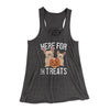 Here For The Treats Women's Flowey Tank Top Dark Grey Heather | Funny Shirt from Famous In Real Life