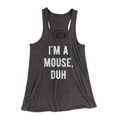 I'm A Mouse Costume Women's Flowey Tank Top Dark Grey Heather | Funny Shirt from Famous In Real Life