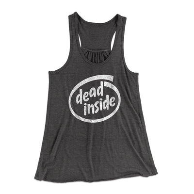 Dead Inside Women's Flowey Tank Top Dark Grey Heather | Funny Shirt from Famous In Real Life