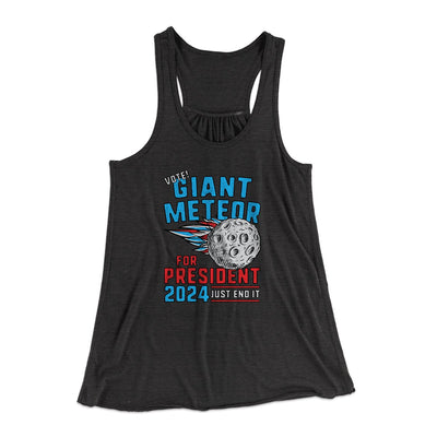 Giant Meteor 2024 Women's Flowey Tank Top Dark Grey Heather | Funny Shirt from Famous In Real Life