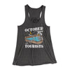 October 31st Is For Tourists Women's Flowey Tank Top Dark Grey Heather | Funny Shirt from Famous In Real Life