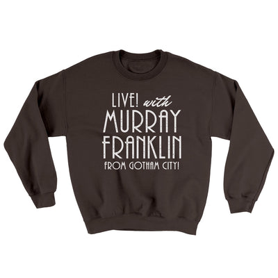 Murray Franklin Show Ugly Sweater Dark Chocolate | Funny Shirt from Famous In Real Life