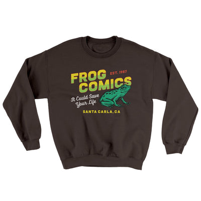 Frog Comics Ugly Sweater Dark Chocolate | Funny Shirt from Famous In Real Life