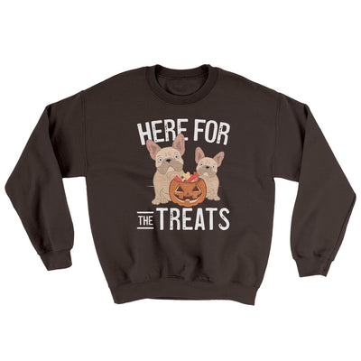 Here For The Treats Ugly Sweater Dark Chocolate | Funny Shirt from Famous In Real Life