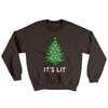 It's Lit Men/Unisex Ugly Sweater Dark Chocolate | Funny Shirt from Famous In Real Life