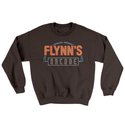 Flynn's Arcade Ugly Sweater Dark Chocolate | Funny Shirt from Famous In Real Life