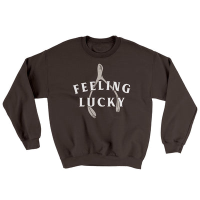 Feeling Lucky Ugly Sweater Dark Chocolate | Funny Shirt from Famous In Real Life