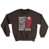 Happy Birthday Baby Jesus Funny Movie Men/Unisex Ugly Sweater Dark Chocolate | Funny Shirt from Famous In Real Life