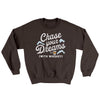 Chase Your Dreams With Whiskey Ugly Sweater Dark Chocolate | Funny Shirt from Famous In Real Life